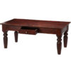 Maharani Dark Wood Coffee Table with Drawer - Dark Wood