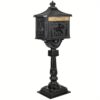 Mailbox Cast Aluminum Black Mail Box Postal Box Security Heavy Duty New