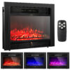 Maxmass Christmas 28.5" Fireplace Electric Embedded Insert Heater Glass Log Flame Remote