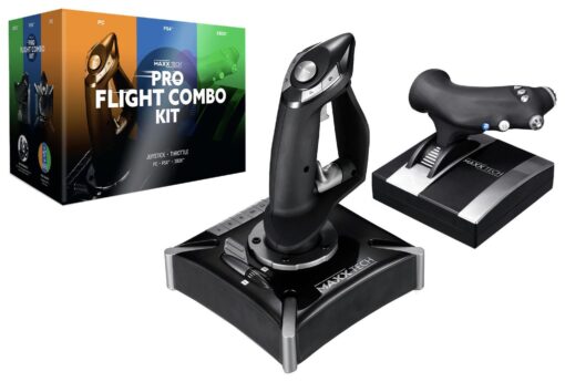 Maxx Tech Pro Flight Combo Kit For PS4, Xbox & PC