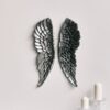 Melodymaison - Large Silver Wall Mounted Angel Wings