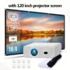 Mini Projector With 5g Wifi 6 And Wireless, Support Fhd 1080p Smart Video Projector Home Theater Video Projector Portable Projector, Movie Projector