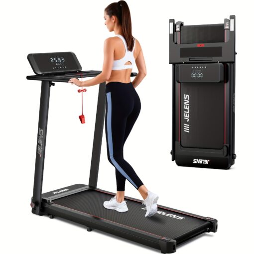 Mitonos Folding Treadmill Desk. Treadmill For 2.5hp Running , Portable Walking Pad Led And Desk For And