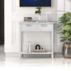 Modern Console Table 2 Drawer W/shelf Dressing Table Hallway Hall Desk Furniture