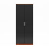 Modern High Gloss Wardrobe and Cabinet Furniture Set 2 Doors Wardrobe only, Black/Walnut - Elegant