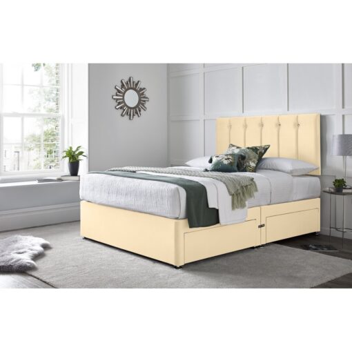 Monatuk Divan Bed with 24" Headboard on Struts