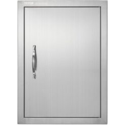 Mophorn - bbq Access Door, 407x559 mm Single Outdoor Kitchen Door, Stainless Steel Flush Mount Door, Wall Vertical Door with Handle, for bbq Island,