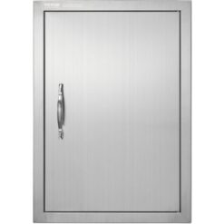 Mophorn - bbq Access Door, 432x610 mm Single Outdoor Kitchen Door, Stainless Steel Flush Mount Door, Wall Vertical Door with Handle, for bbq Island,