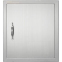 Mophorn - bbq Access Door, 457x508 mm Single Outdoor Kitchen Door, Stainless Steel Flush Mount Door, Wall Vertical Door with Handle and Hook, for bbq