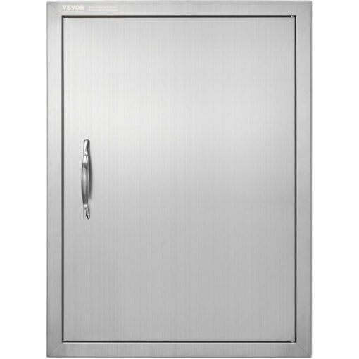 Mophorn - bbq Access Door, 508x686 mm Single Outdoor Kitchen Door, Stainless Steel Flush Mount Door, Wall Vertical Door with Handle, for bbq Island,