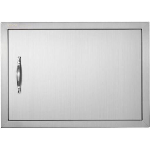 Mophorn - bbq Access Door, 610x432 mm Single Outdoor Kitchen Door, Stainless Steel Flush Mount Door, Wall Vertical Door with Handle, for bbq Island,