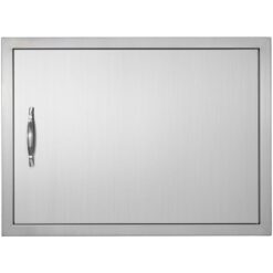 Mophorn - bbq Access Door, 685x508 mm Single Outdoor Kitchen Door, Stainless Steel Flush Mount Door, Wall Vertical Door with Handle, for bbq Island,