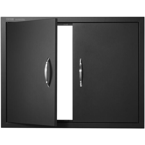 Mophorn - bbq Access Door, 788x610 mm Double Outdoor Kitchen Door, Cold Plate Flush Mount Door, Wall Vertical Door with Handles, for bbq Island,