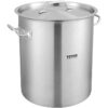 Mophorn - vevor Stainless Steel Stockpot, 42 Quart Large Cooking Pots, Cookware Sauce Pot with Strainer, Lid, and Handle, Heavy Duty Commercial Grade