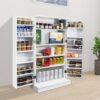 Multifunctional Pantry Cupboard With Adjustable Shelves And Free Standing Storage Unit For Kitchen, Dining Room, And Living Areas Large Capacity With