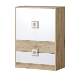 "Nimes 9" chest of drawers, light oak / White / Light oak color