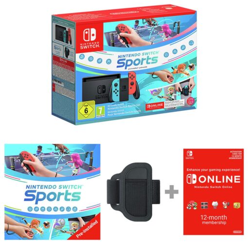 Nintendo Switch Neon Console & Nintendo Switch Sports Bundle