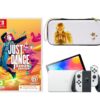 Nintendo Switch OLED (White), Slim Travel Pro Case (Princess Zelda) & Just Dance 2025 Bundle, White