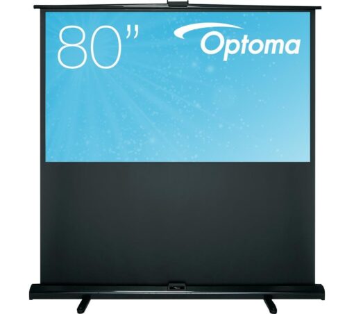 OPTOMA Panoview DP-9080MWL Portable Pull Up Projector Screen, Black