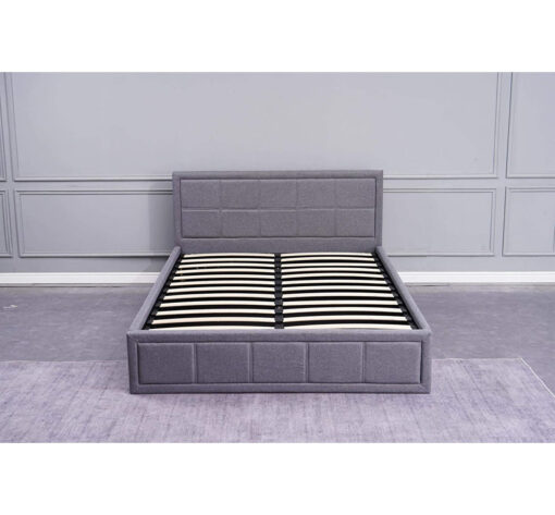 Ottoman Stoarge Bed grey fabric and 1 Mattress