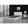 Ottoman Storage Bed white double 4ft 6 leather and 1 Mattress bedroom furniture