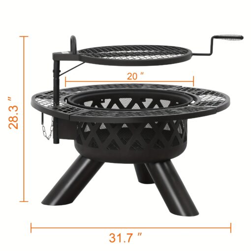 Outdoors Wood Round Pit Pit Bbq