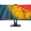 PHILIPS 34B1U5600CH Quad HD 34" Curved VA WLED Monitor - Black, Black