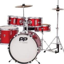 PP DRUMS PP200RD 5 Piece Junior Drum Kit - Red, Red