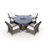 Pacheco Round 7 - Piece 4 - Person 120Cm L Outdoor Dining Set