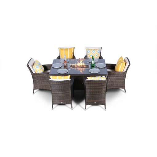 Palacios Rectangle 9 - Piece 6 - Person 150Cm L Outdoor Dining Set