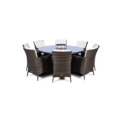 Pate Round 11 - Piece 8 - Person 155Cm L Outdoor Dining Set