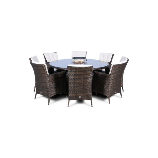 Pate Round 11 - Piece 8 - Person 155Cm L Outdoor Dining Set