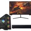 Pc Special Icon 240 Gaming PC, A25H2G25 Full HD 25" IPS Gaming Monitor & Leviathan V2 X 2.0 PC Soundbar (Black) Bundle - AMD Ryzen™ 5, RTX 4060, 1 TB SSD, Black