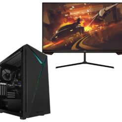 Pcspecialist Icon 50 Gaming PC & A25H2G25 Full HD 25" IPS Gaming Monitor Bundle - AMD Ryzen™ 3, GTX 1650, 512 GB SSD, Black