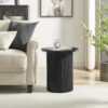 Penny Pillar Round Side Table - Melamine Scratch Resistant Veneer Top