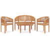 Perea Solid Wood 4 - Person Seating Group