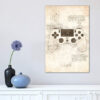 Playstation 4 Gamepad by Cornel Vlad - Wrapped Canvas Drawing Print