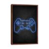 Playstation Controller Neon - Graphic Art Print on Canvas