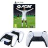 Playstation EA Sports FC 25, PS5 DualSense Wireless Controller & Twin Docking Station Bundle - White