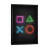 Playstation Signs Neon - Graphic Art Print on Canvas