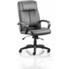 Plaza Executive Chair Black Soft Bonded Leather with Arms - Dynamic