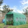 Polytunnel Greenhouse With Windows And Door, Walk In Greenhouse For Garden, Backyard (4 X 2 M)