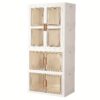 Portable Closet Collapsible Clothes Cabinet Large Plastic With Hanging Rod Folding Dresser With