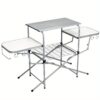 Portable Grilling Stand Folding Bbq Table Camping Table With Carrying Bag