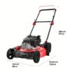 Powersmart Gas Lawn Mower 21in. 144cc 2-in-1 Walk-behind Push Lawn Mower, Oil Included