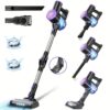 Prettycare Cordless Vacuum Cleaner, 180° Bendable Stick Vacuum Self-standing With Powerful Suction, 6 In 1 Lightweight Rechargeable Cordless Vacuum