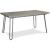 Privatefloor - Rectangular Dining Table - Industrial Style - Wood and Metal - 150cm - Hairpin