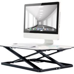 ProperAV Slim Profile Stand Up Desk Workstation - White