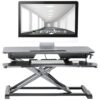 ProperAV Two-Tier Stand-Up Desk Workstation - Black