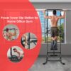 Pull Up Bar Stand Dip Station With Bench, Training Chin Up Tower W/folding Bench And 4 Ropes, Adjustable Heights And Weight Bench Angles